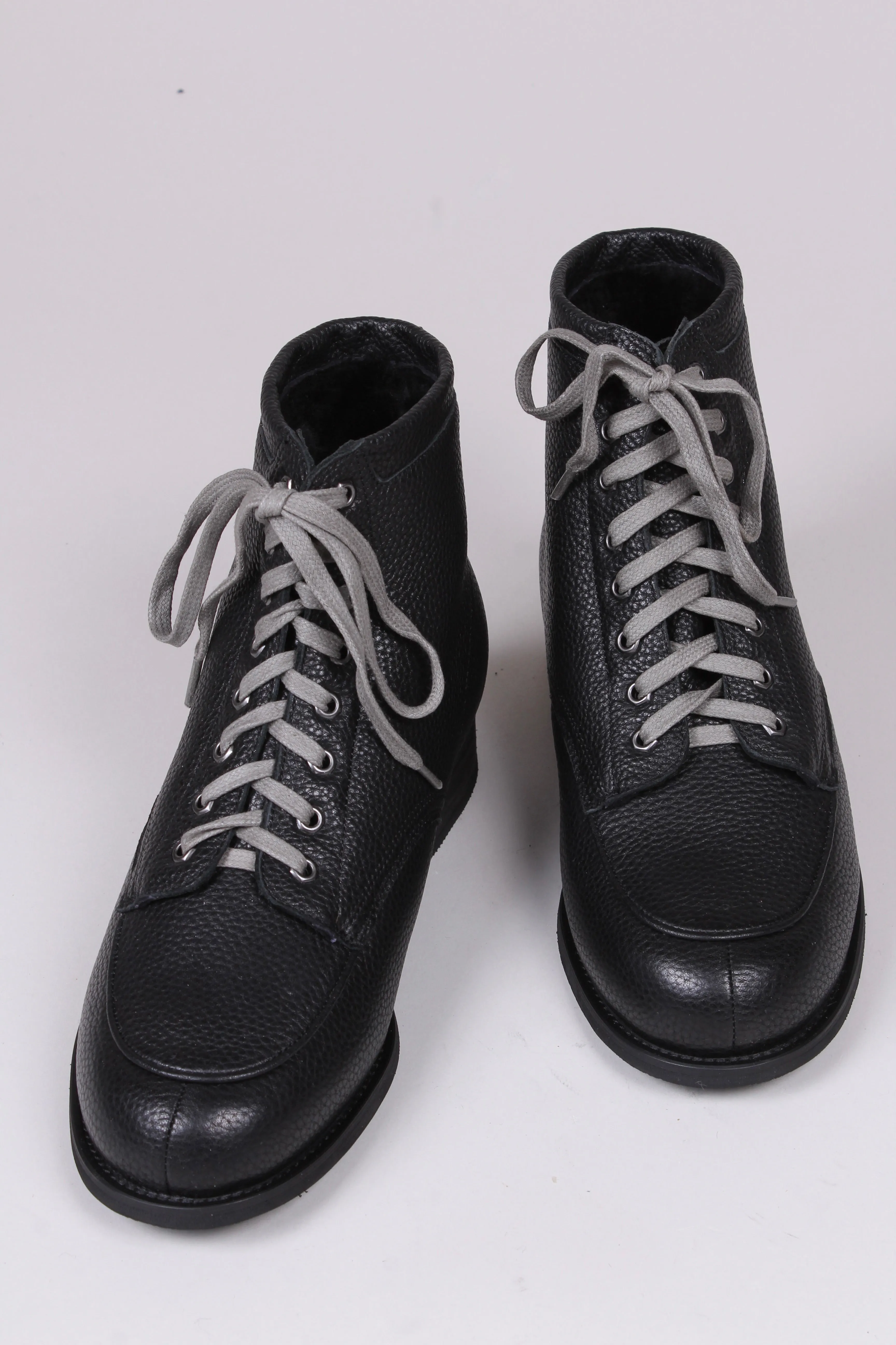 1930s/1940s Style Winter Snow Boots with Fur - Black - Rita Adidas Running Shoes Cushioning Features