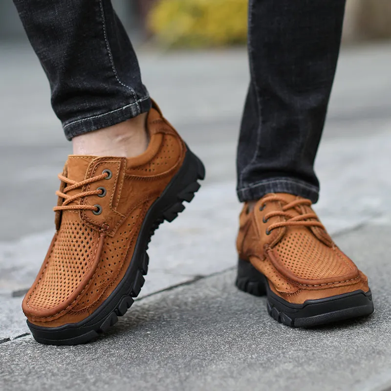 2020 Newly Men'S Summer Loafers Shoes Genuine Leather Causal Men Shoes Outdoor Cowhide Driving Shoes Loafers With Skirt