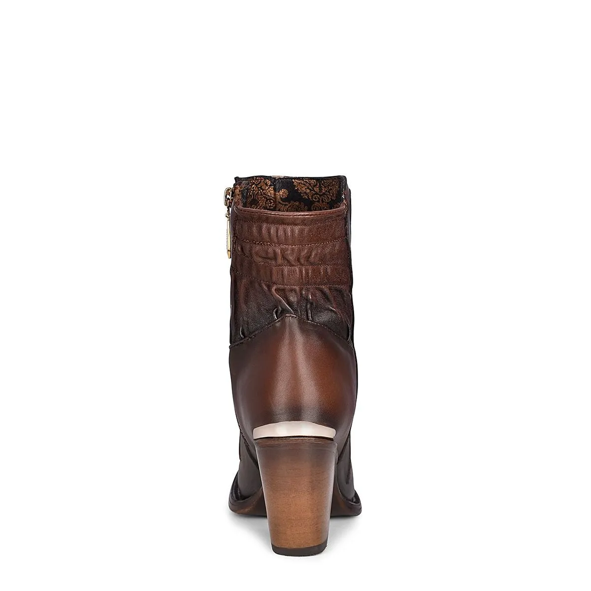 Wide Rain Boots 3F89RS - Cuadra brown western cowgirl cowhide leather ankle boots for women
