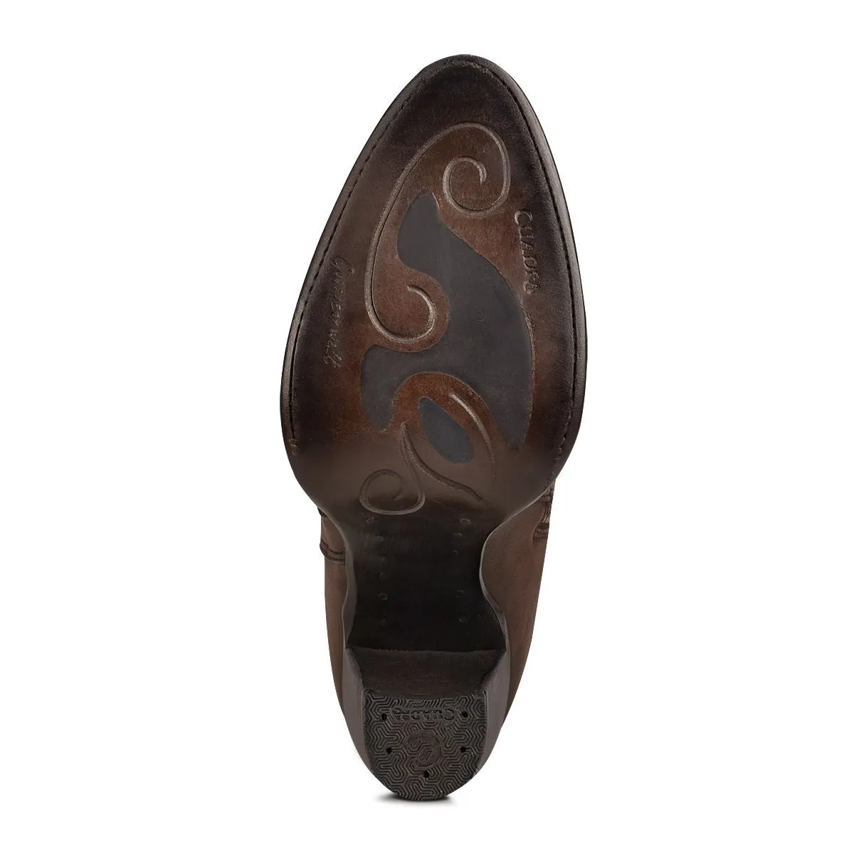 3F89RS - Cuadra brown western cowgirl cowhide leather ankle boots for women Boots Short Heel