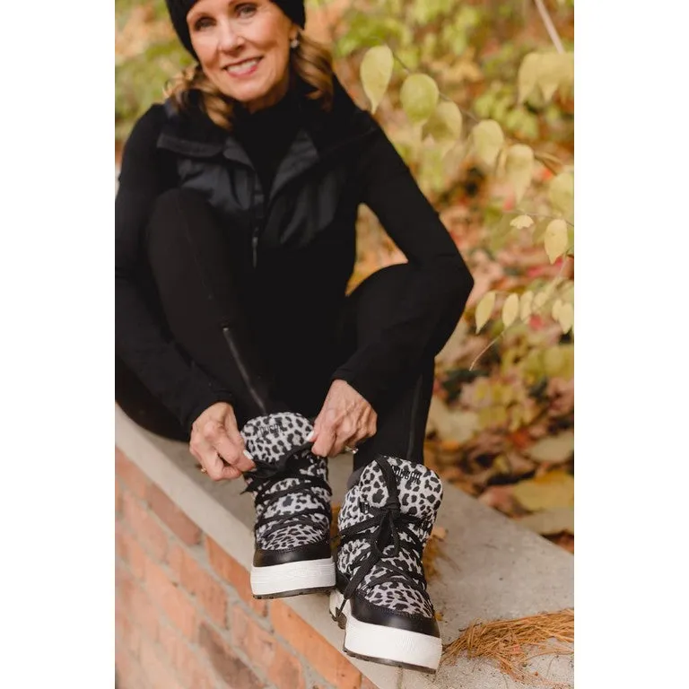 Sleek Function Crisp Finish COUGAR - Wink Nylon Waterproof boot with PrimaLoft - LEOPARD / WATERPROOF