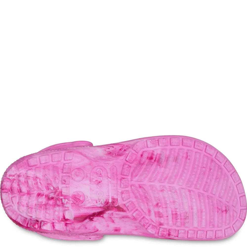 Crocs Unisex Classic Marbled Clog flat sandals Sun-Ready