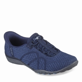 Rock Step Navy Deep Women's Skechers, Slip-ins: Breathe-Easy - Knitty Waves Sneaker