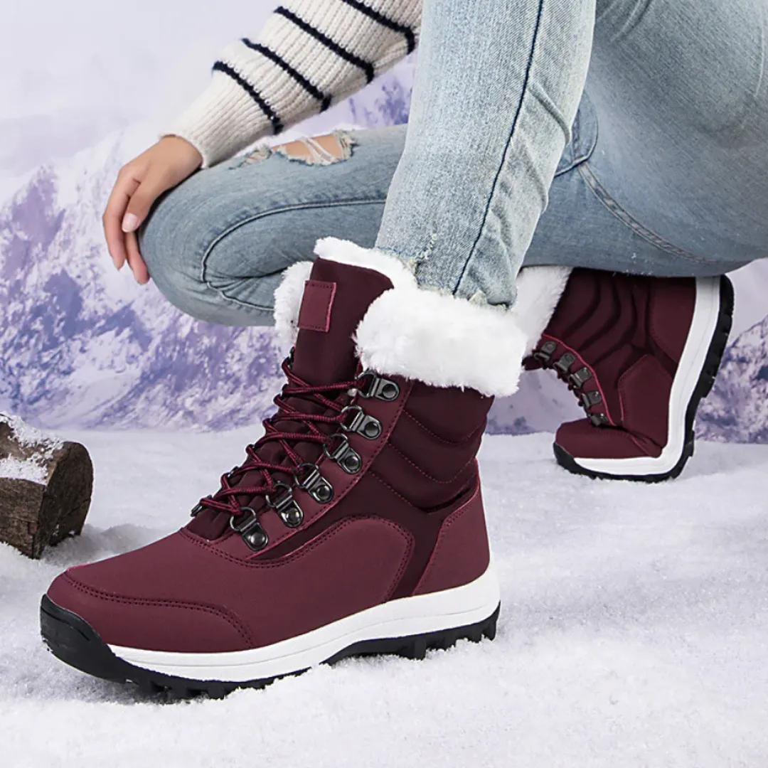 OCW Orthopedic Women Snow Boots Waterproof Warm Fur Lined Non-slip Winter Boots Swiss Snow Boots
