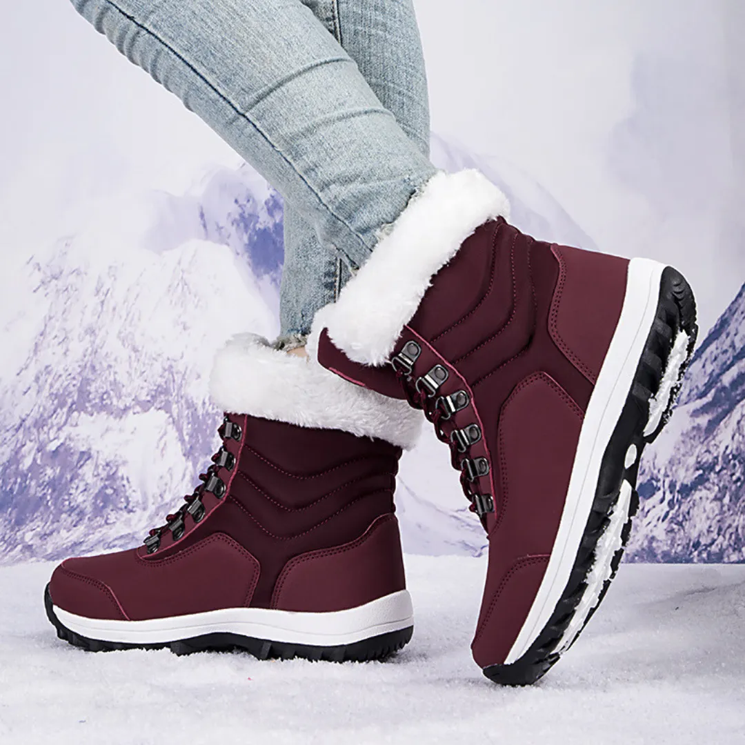 OCW Orthopedic Women Snow Boots Waterproof Warm Fur Lined Non-slip Winter Boots Snow Hiking Boots