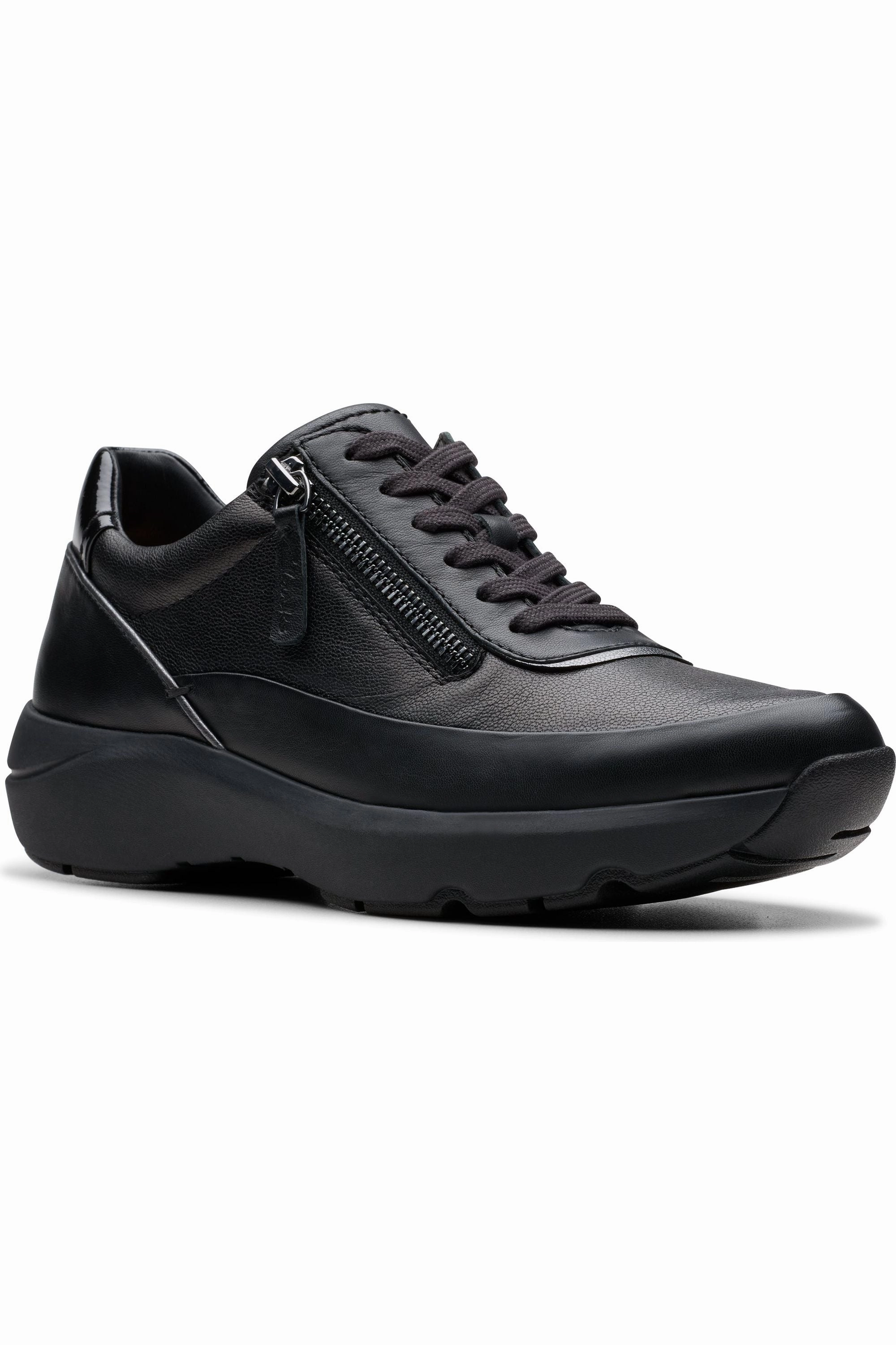 Design Glow Clarks Tivoli Zip in Black Combi (All Black)