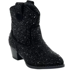 Adidas Casual Running Shoes Forever River-01K Girls Rhinestone Cowboy Boots Kids Low Heel Dress Booties