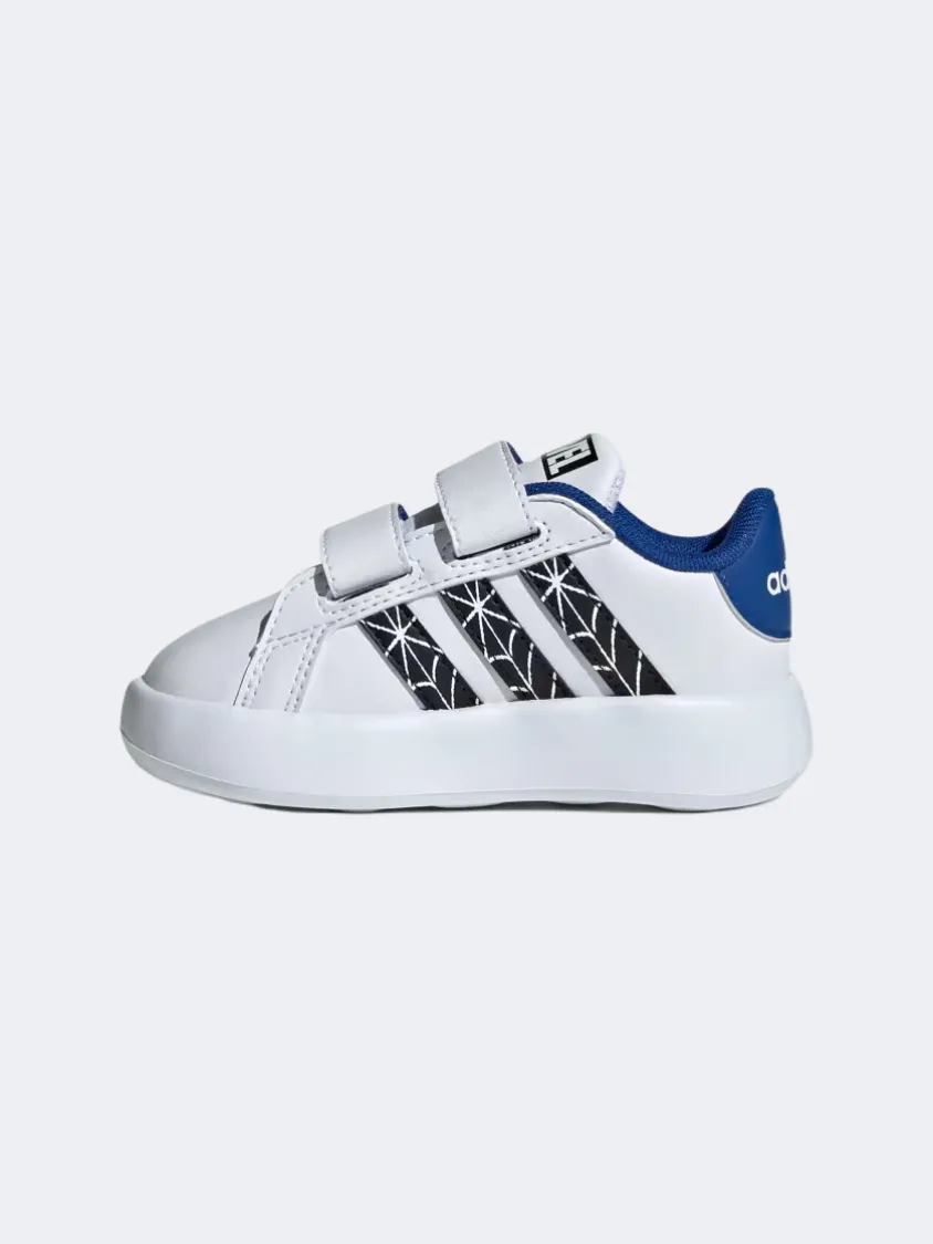 Adidas Marvel Spider Man Grand Court Infant-Boys Sportswear Shoes White/Black/Blue Adidas Crazy Light Basketball Shoes