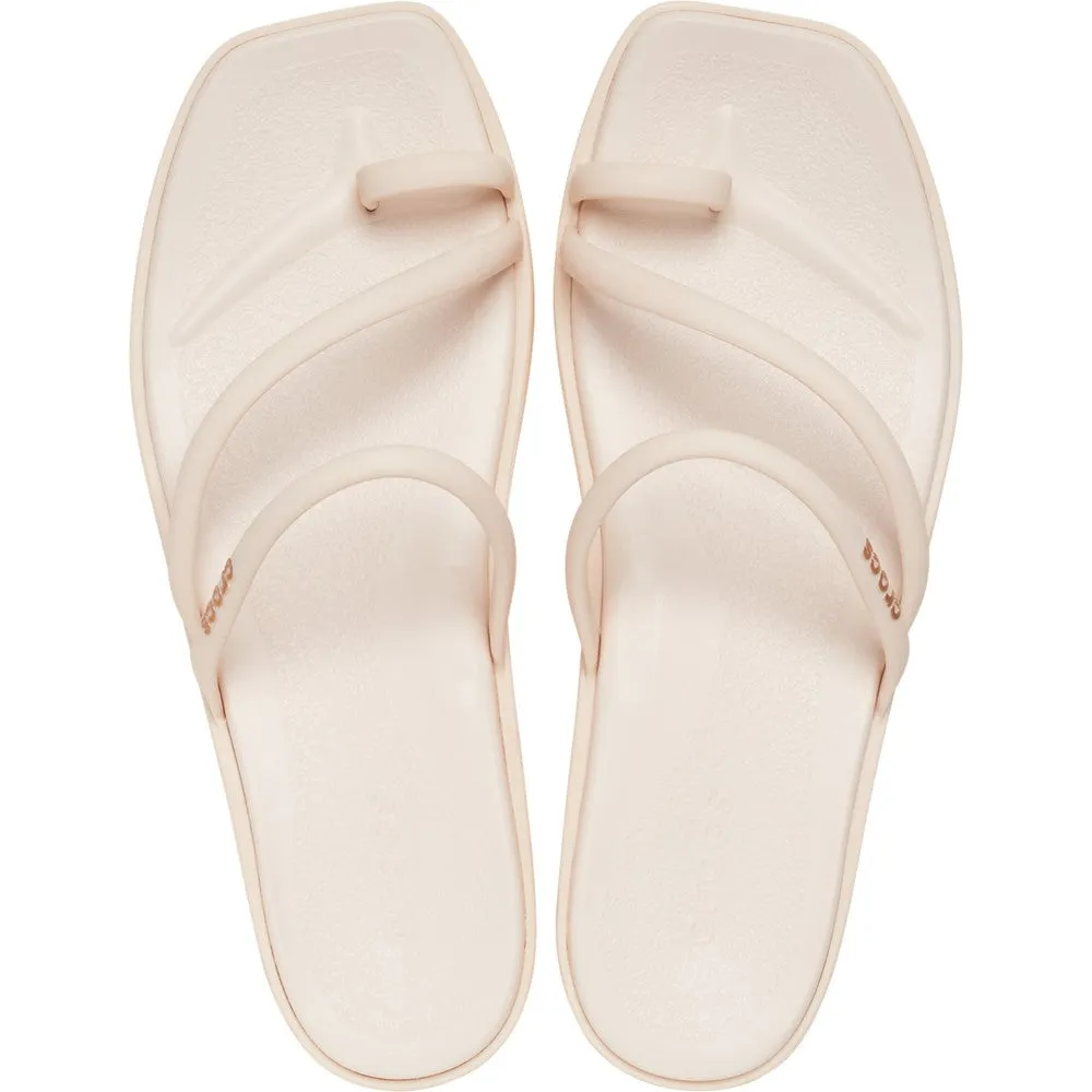 Crocs Miami Toe Loop Sandal Clear Shape Metal Ring