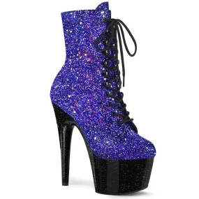 Asics Dynablast Shoes ADORE-1020MG Pleaser Blue Multi Glitter Sexy Platform Shoes (Pole Dancing Heels)