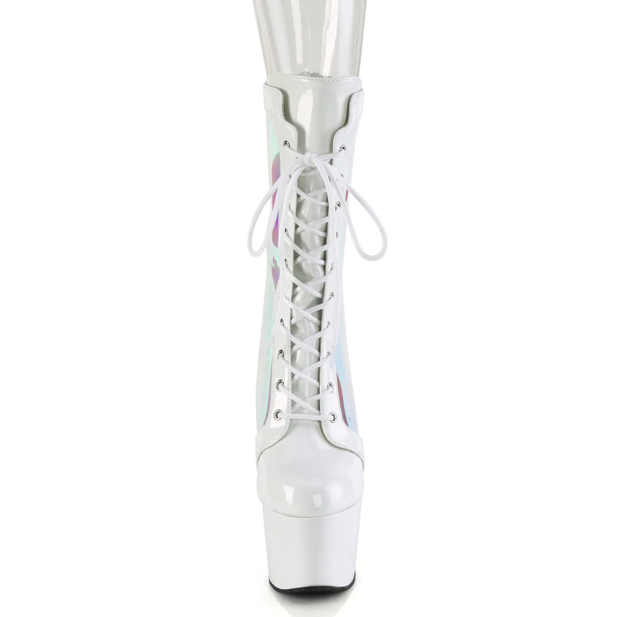 Asics Novablast 4 Shoes ADORE-1047 Pleaser White Patent Sexy Platform Shoes (Pole Dancing Heels)