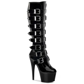 ADORE-2043 Pleaser Black Patent Sexy Platform Shoes (Pole Dancing Heels) Asic Volleyball Shoes