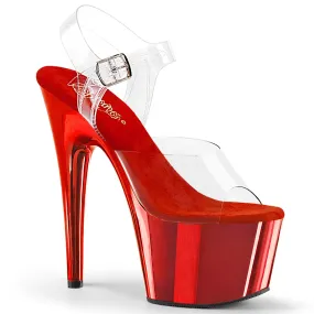 ADORE-708 Pleaser Clear/Red Sexy Platform Shoes (Pole Dancing Heels) Asics Shoes High Arch