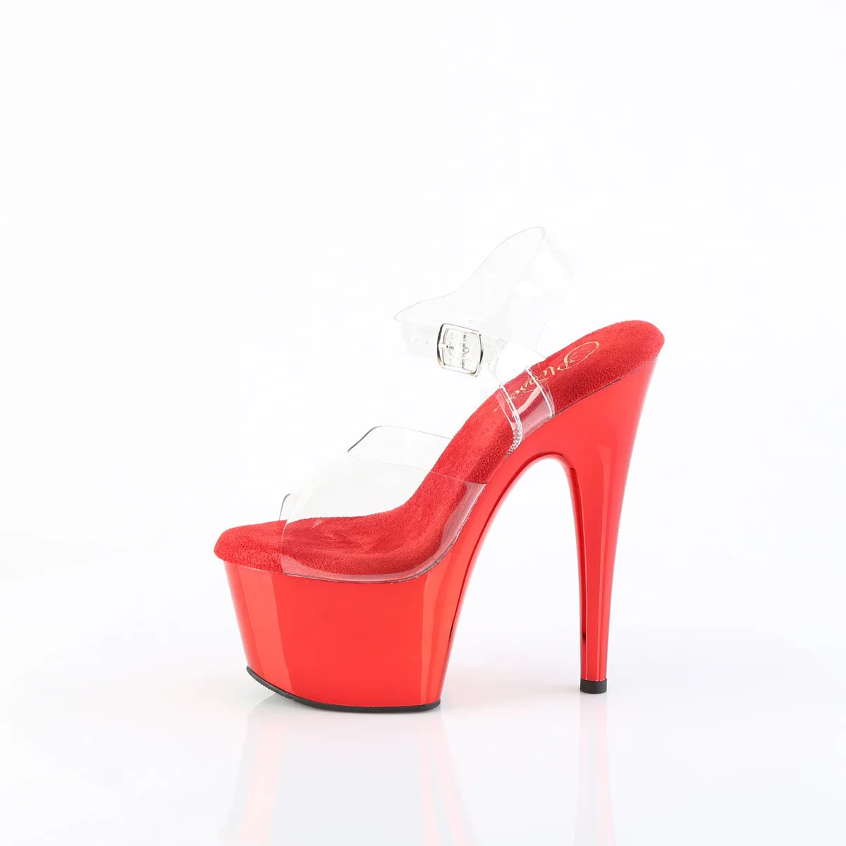 ADORE-708 Pleaser Clear/Red Sexy Platform Shoes (Pole Dancing Heels) Asics Gel Tactic Shoes