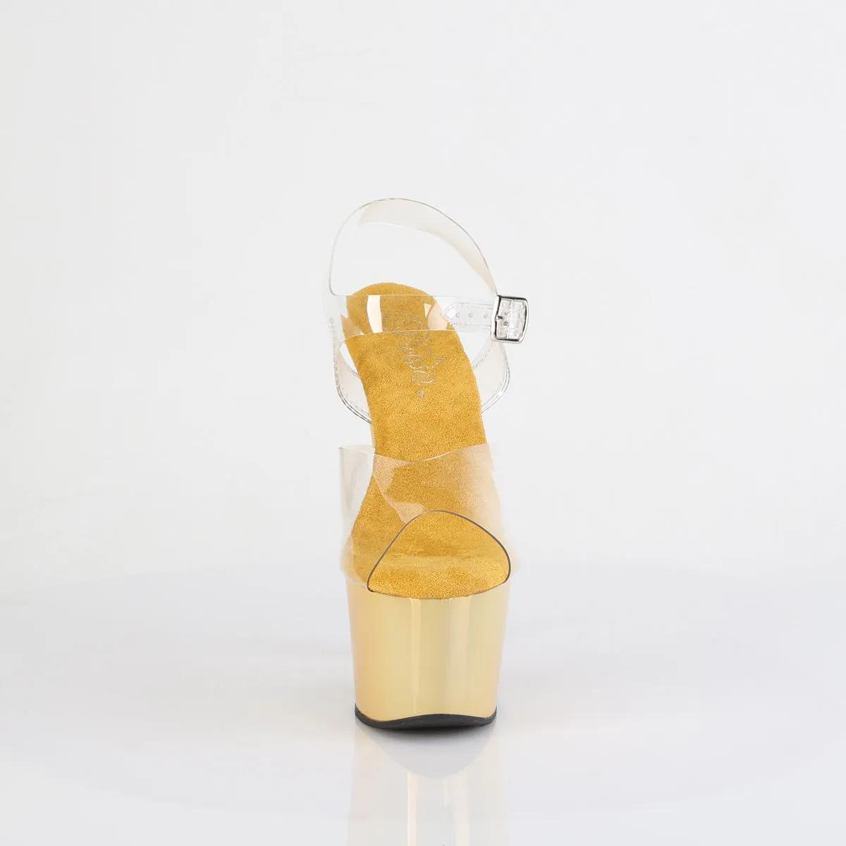 ADORE-708LQ Pleaser Clear/Liquid Gold Hologram Sexy Platform Shoes (Pole Dancing Heels) Asics Gel Kayano 14 Casual Shoes