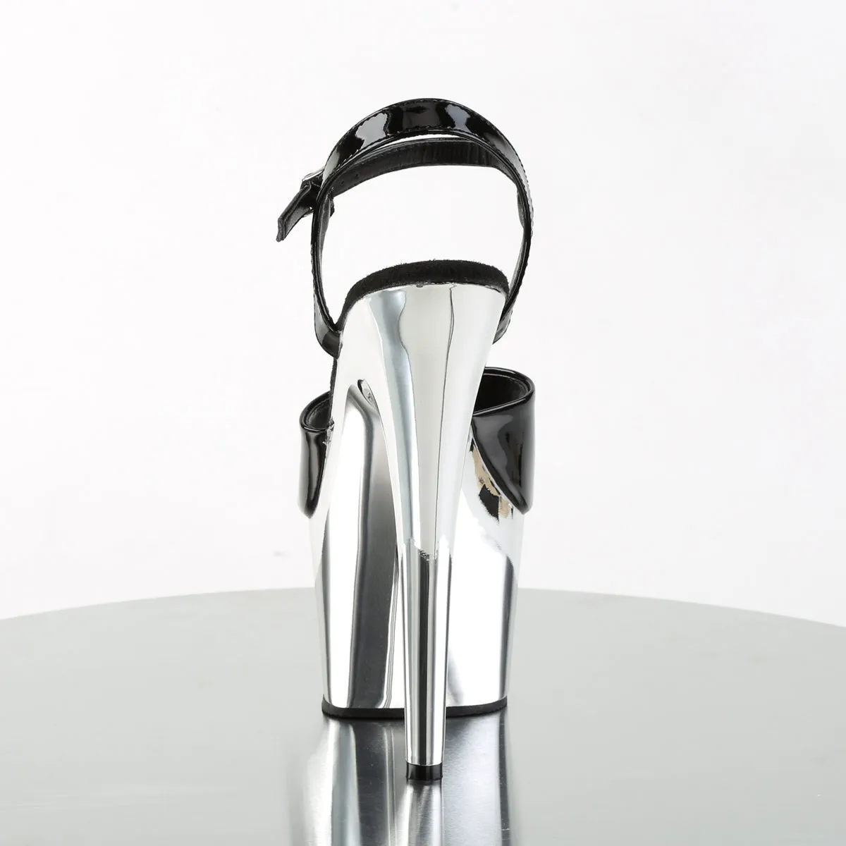 ADORE-709 Pleaser Black/Silver Sexy Platform Shoes (Pole Dancing Heels) Asics Tennis Shoes Flat Feet