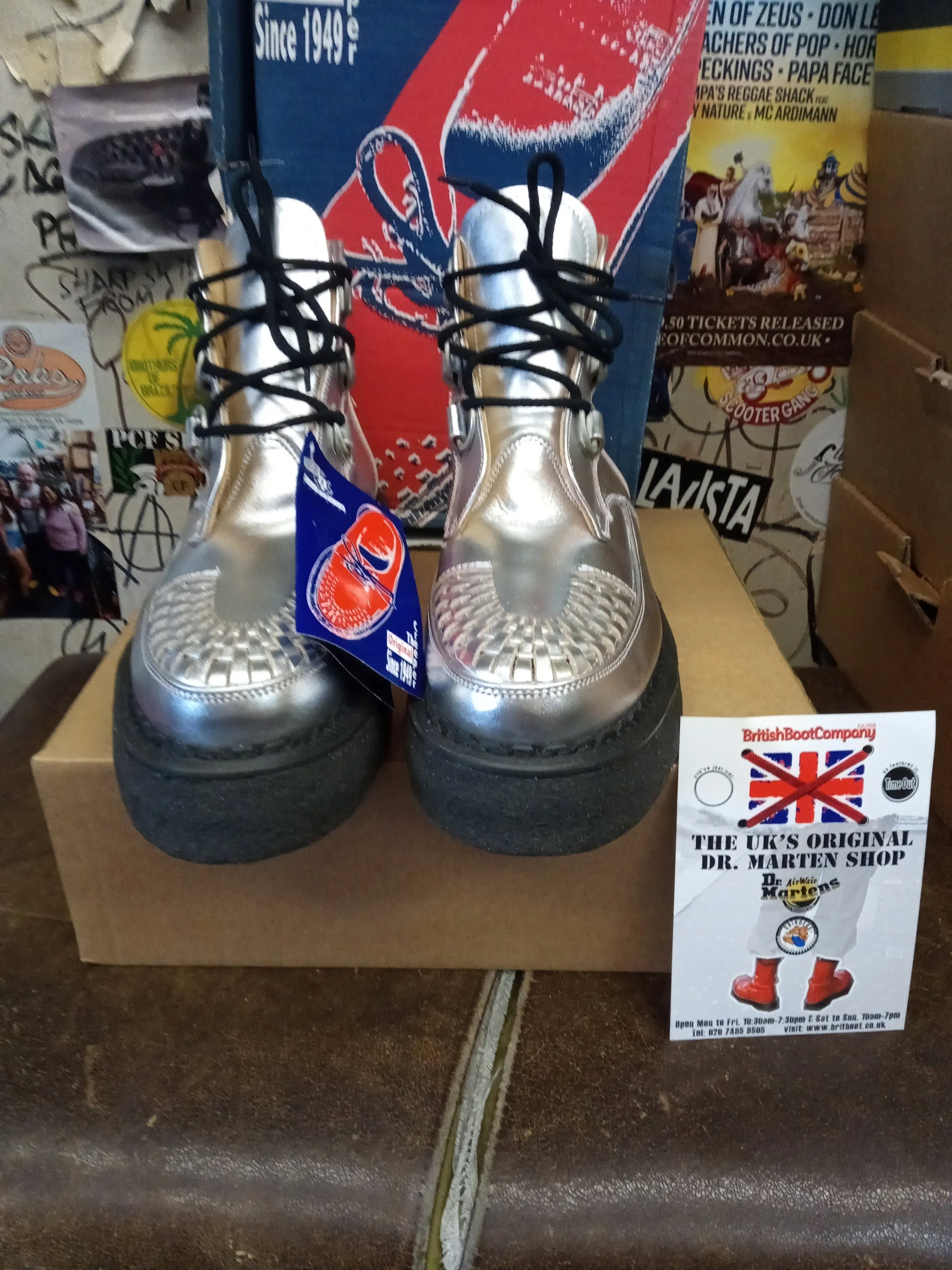 GEORGE COX Made in England, Size UK8, Silver Star Boot / 13273 Adidas Soccer Shoes World Cup