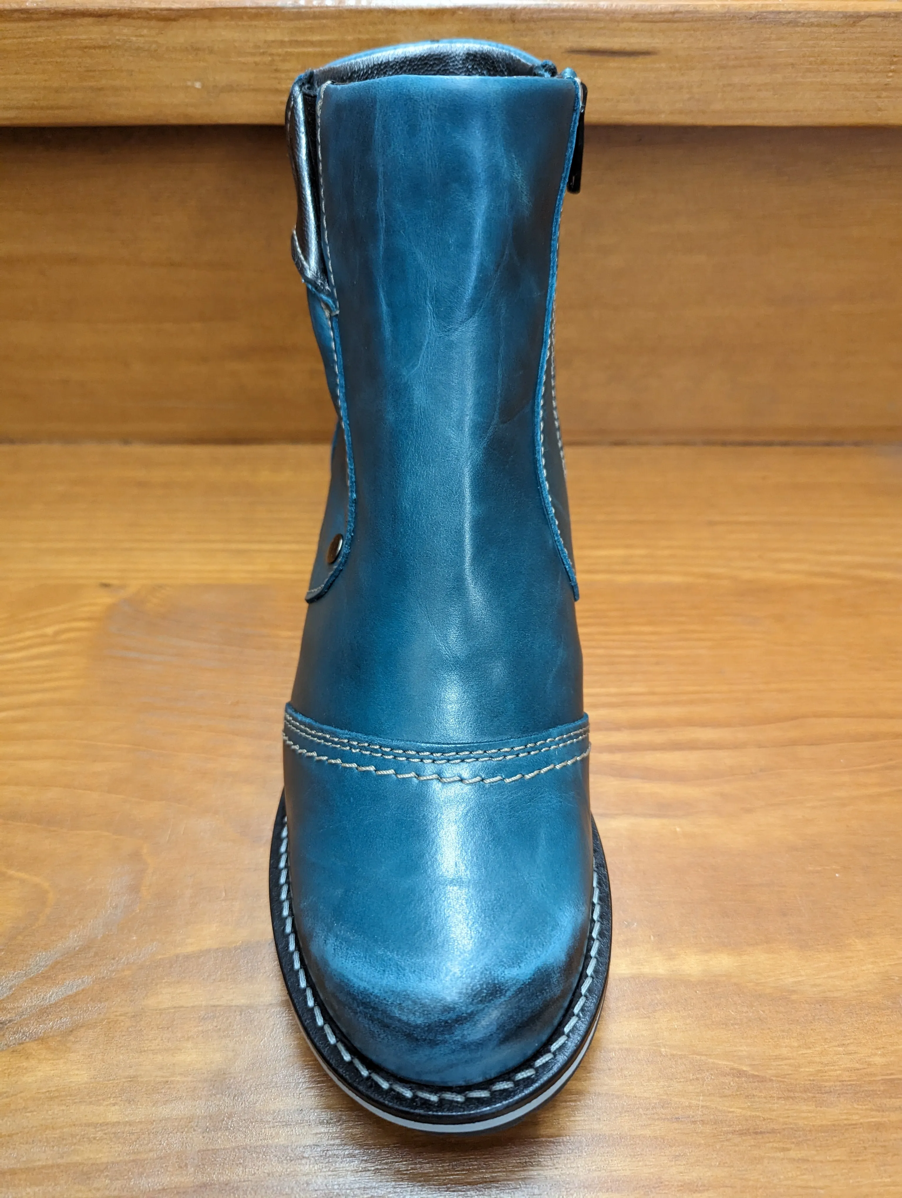 Rainy Day Tiger Mark Dromedaris Kassia Leather Boot Teal