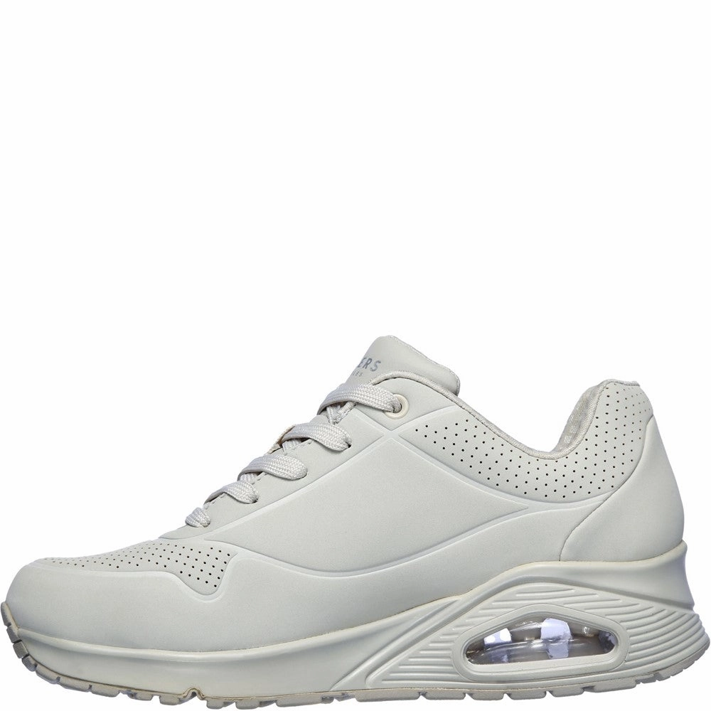 LeatherMaterial Cozy Lining Skechers Uno Stand On Air Sports Shoes