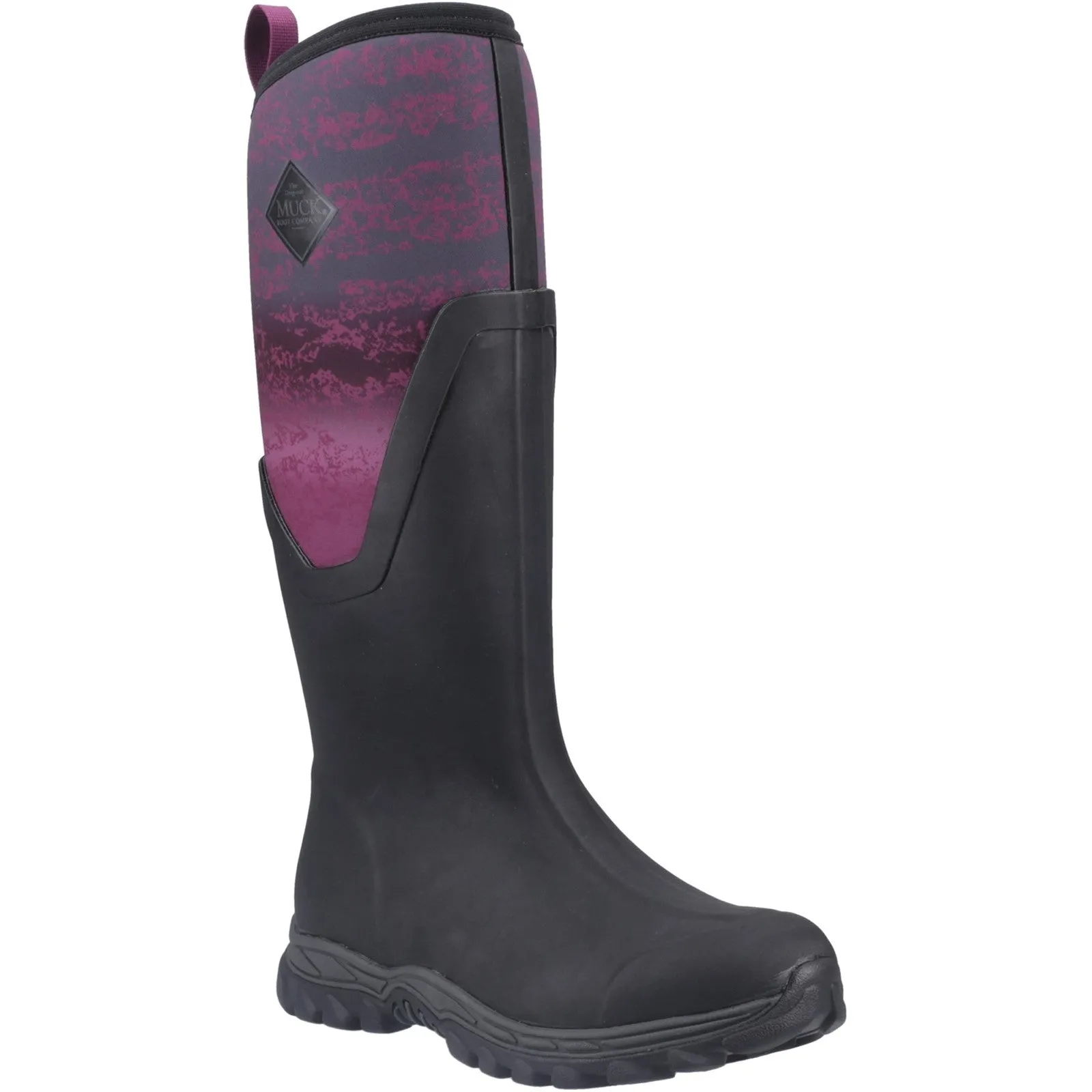 Muck Boots Arctic Sport II Tall Wellington Black Magenta Fade Chunky Chelsea Boots