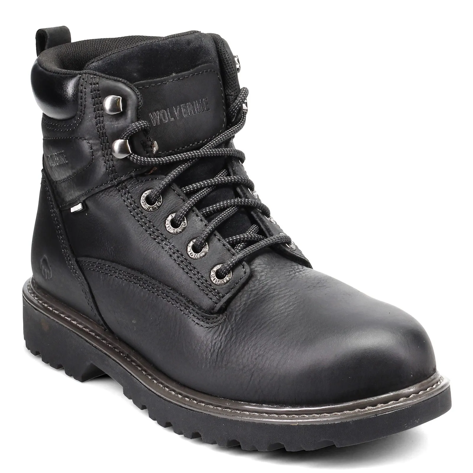 Men's Wolverine Boots, Floorhand 6 inch Waterproof Work Boot Mixed Textures High Quality