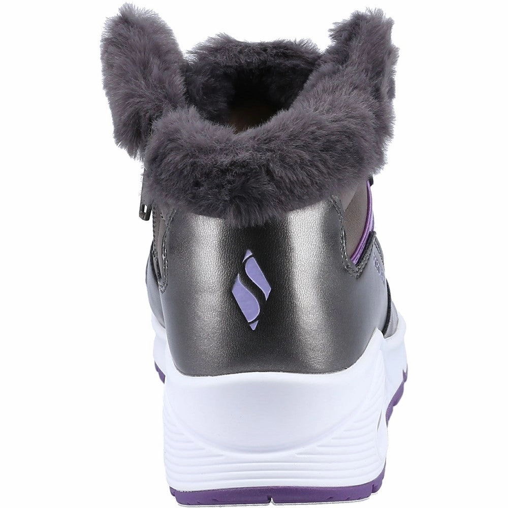 Walking Essential Plain Step Skechers Street Uno Cozy On Air Boot