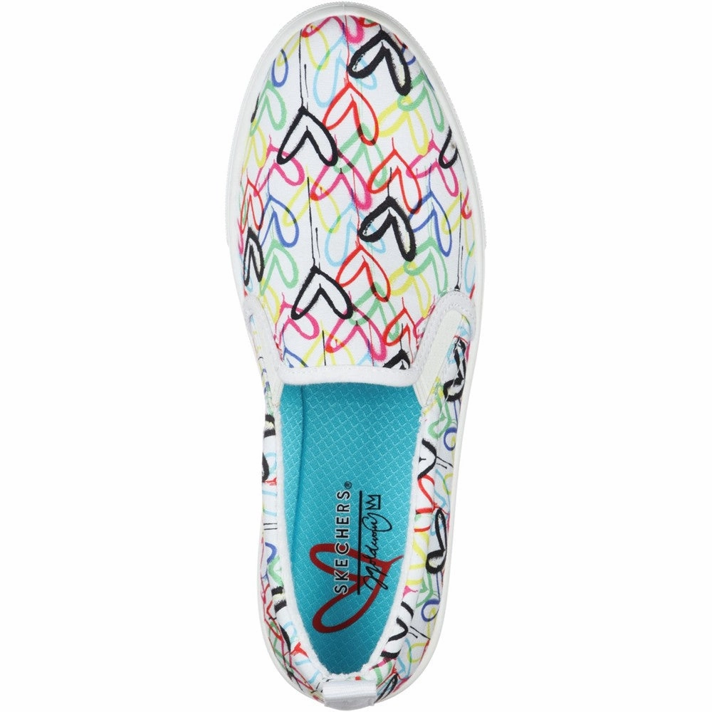 Reinforced Seams easy move Skechers Poppy Drippin Love Slip On Shoes