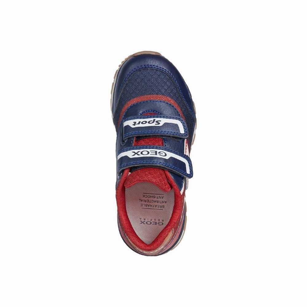 Geox J Pavel A Touch Fastening Trainer Strong Grip Walk Day