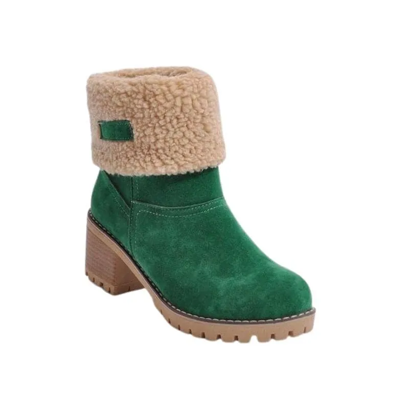 ALANA Design Women's Fashion Premium Quality Genuine Leather Orange Brown Gray Green Black Ankle Boots Zip Up Snow Boots