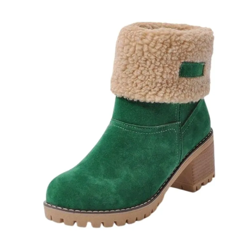 Low Top Snow Boots ALANA Design Women's Fashion Premium Quality Genuine Leather Orange Brown Gray Green Black Ankle Boots