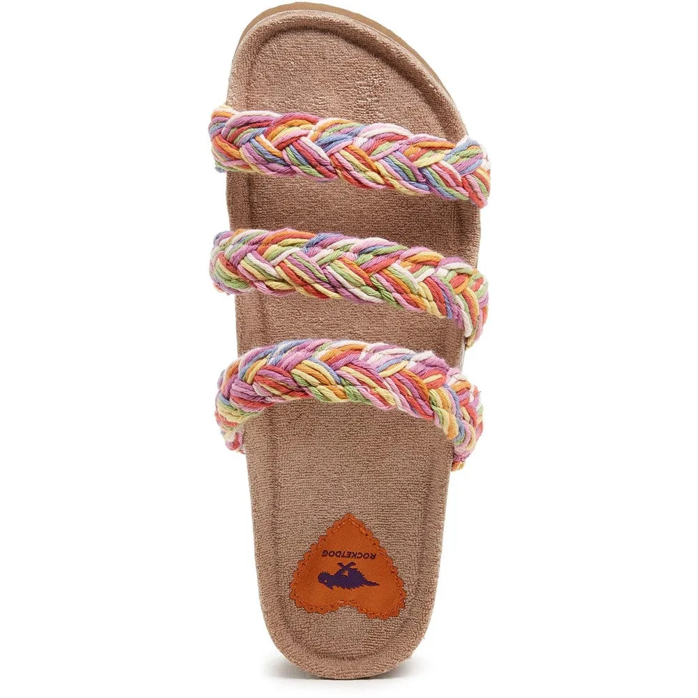 Rocket Dog Ashley String Braid Sandal Gentle Walk Mesh Upper