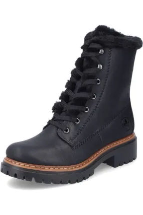 Cold Ready Work Day Rieker Ladies Boots 72625 00 black