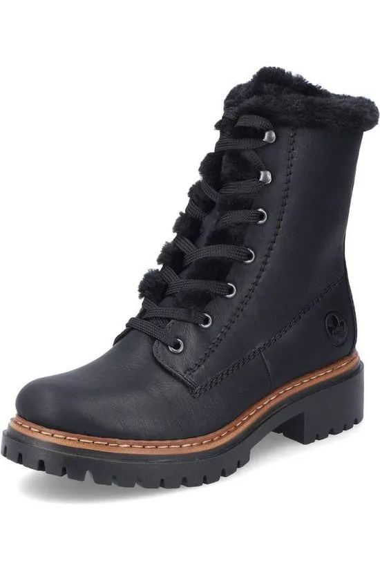 Fitness Enthusiast Cozy Footwear Rieker Ladies Boots 72625 00 black