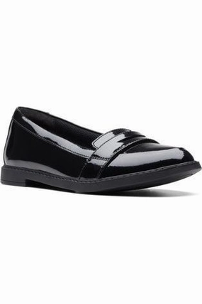 Easy Walk View Deck Clarks Scala Loafer Youth black patent
