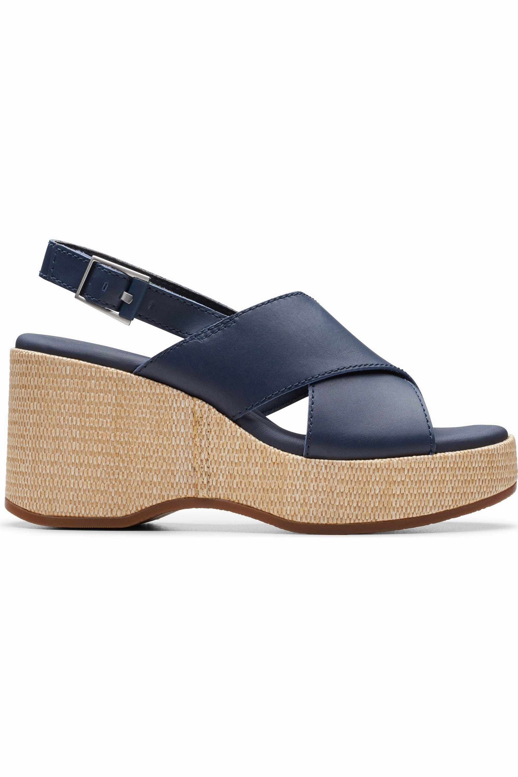 Soft Step Shoes Patio Path Clarks Manon Wish in Navy Leather