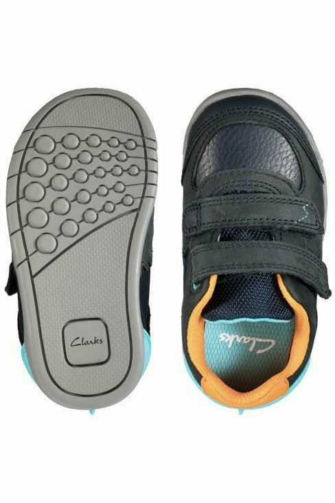 Sky View Study Walk Clarks Rex Clarks Quest Toddler navy combi