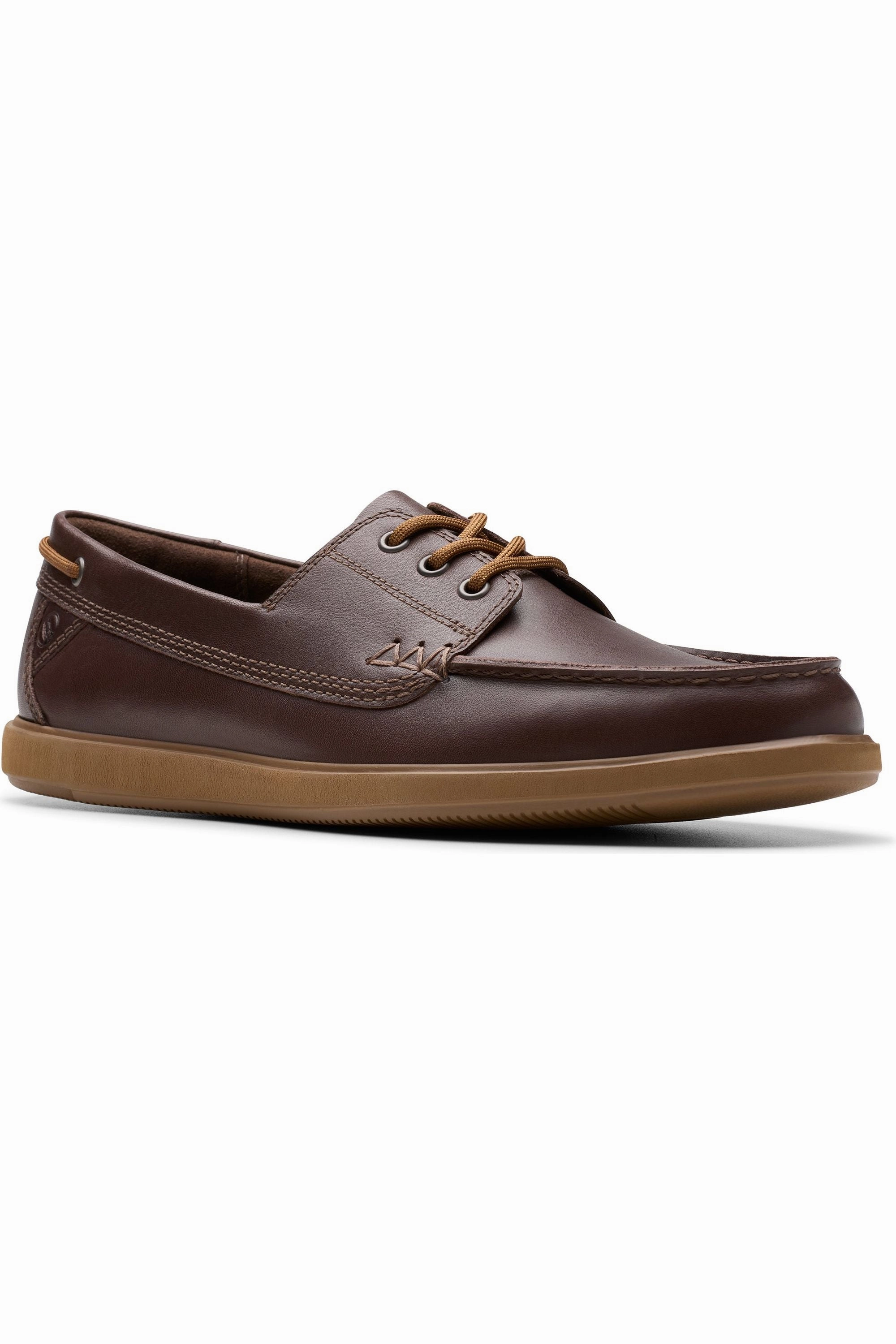 Clarks Bratton Boat in Dark Brown Leather Indoor Daily hypoallergenic