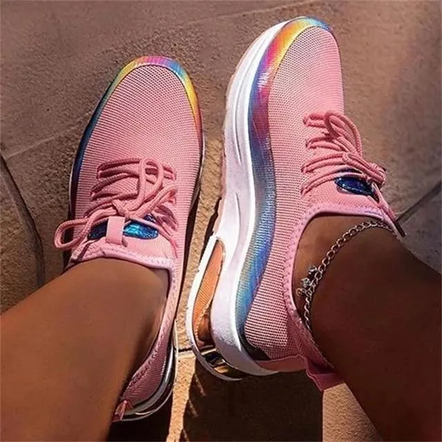 Big Kid Shoes For Flat Feet New Sneakers Women Casual Shoes Mesh Air-Cushion Flat Anti-Slip Women Sneakers Outdoor Trainer Female Zapatos De Mujer Shoes