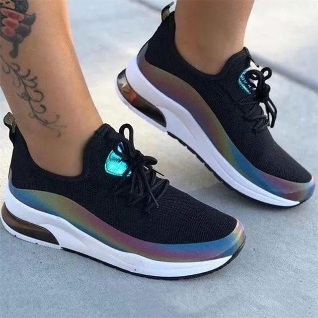 Flats Shoes Wedding New Sneakers Women Casual Shoes Mesh Air-Cushion Flat Anti-Slip Women Sneakers Outdoor Trainer Female Zapatos De Mujer Shoes
