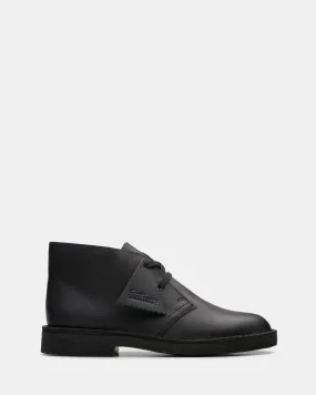 DESERT BOOT OLDER KIDS Black Leather Concert Look
