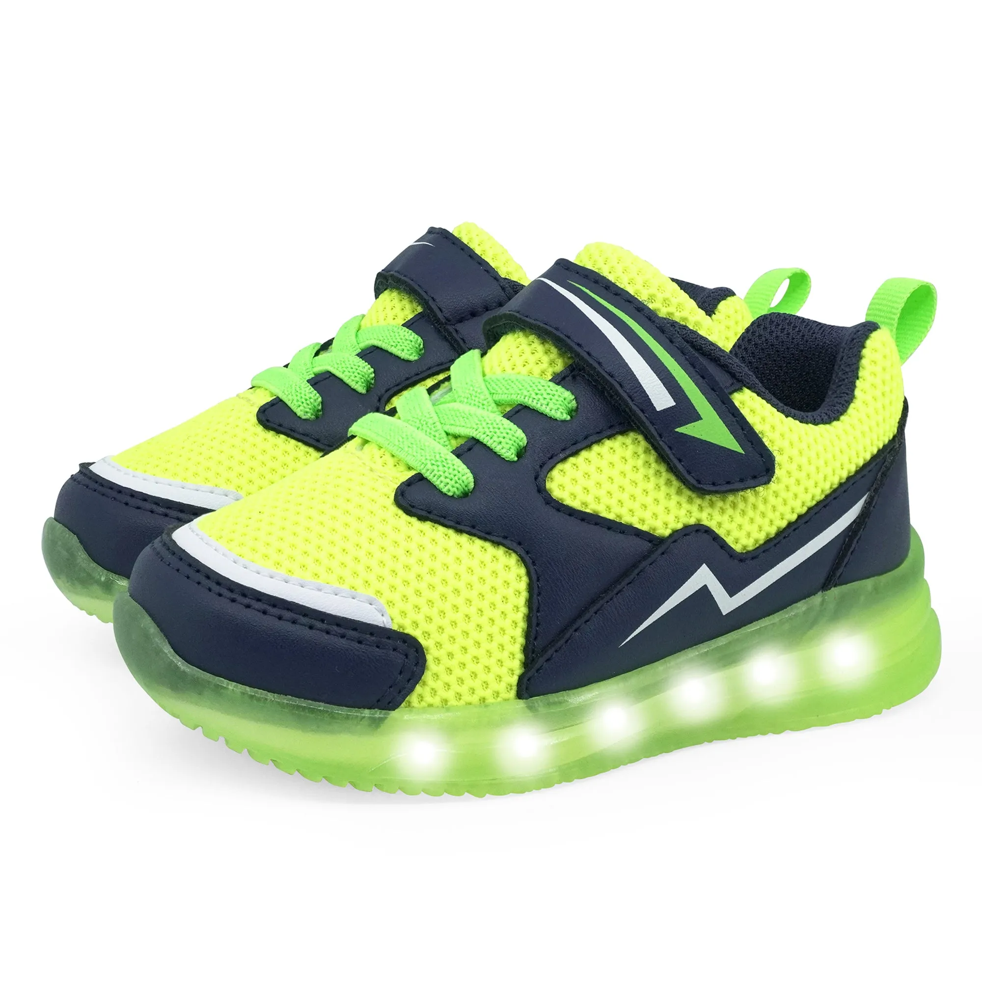 YESKIS Toddler Boys Light Up Shoes Green Asics 3d Shoes