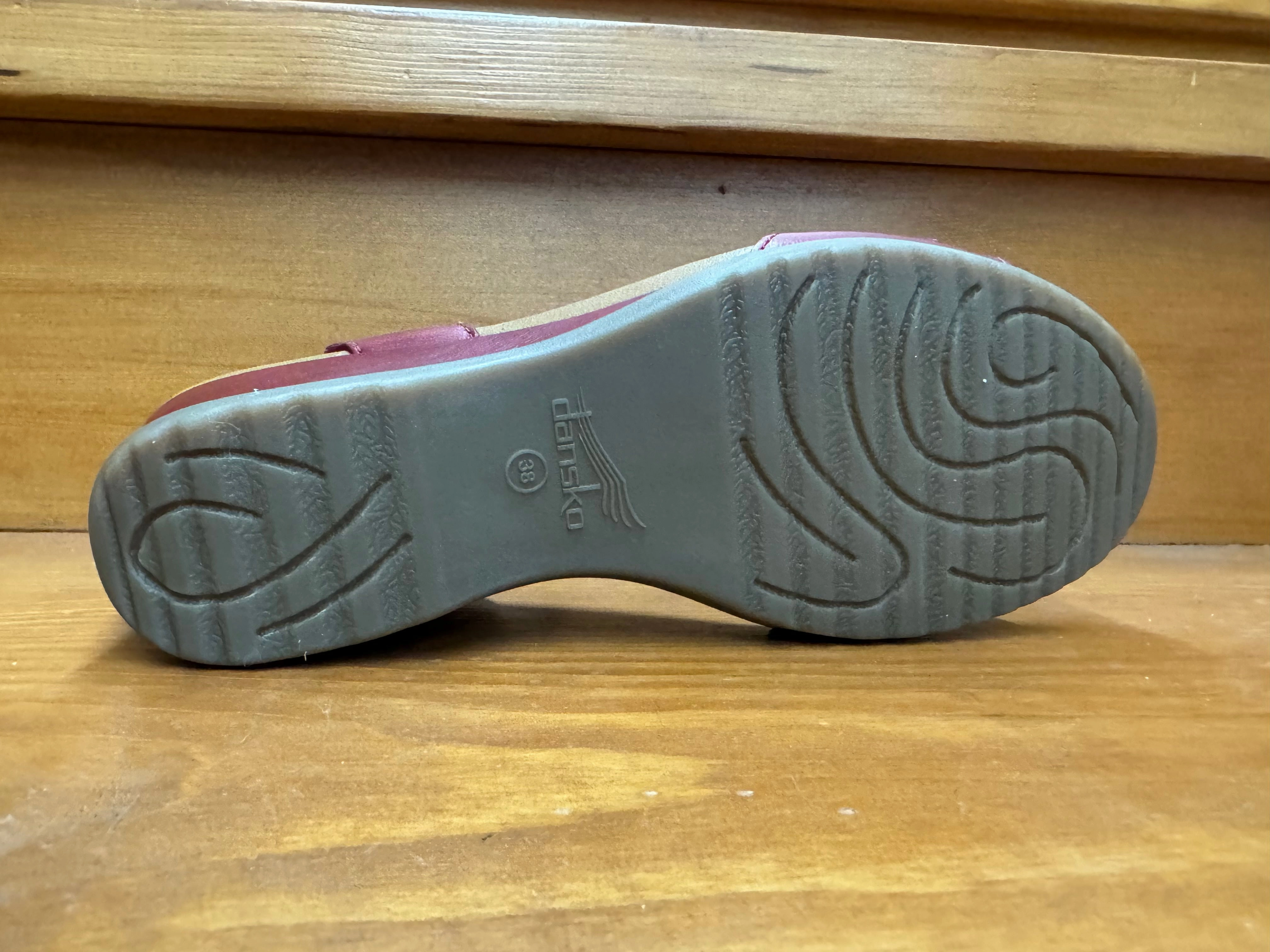 Classic Design Walk Daily Dansko Arielle Red Glazed Kid Leather