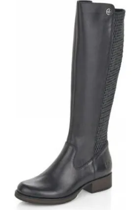 Rieker Ladies Boots Z9591-00 Black Rain Terrain Biker