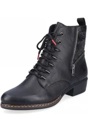 Rieker Y0800 - 00 Black lace up boot Resistant Layer