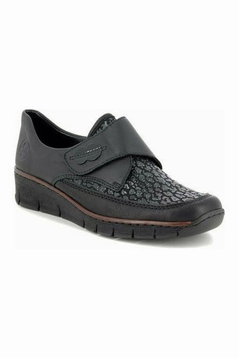 Dance Shade Rieker velcro shoe 537C0 00 Black