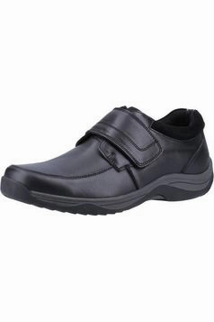 Heat Proof Shore Path Hush Puppies Douglas strap in Black