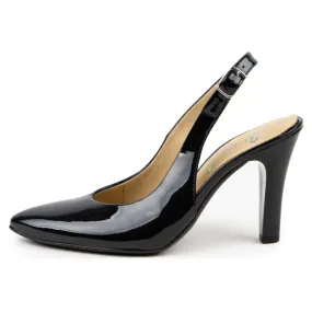 Dress Shoes Wingtip Ara Faith Blue Patent Leather Slingback Pump (Women's)