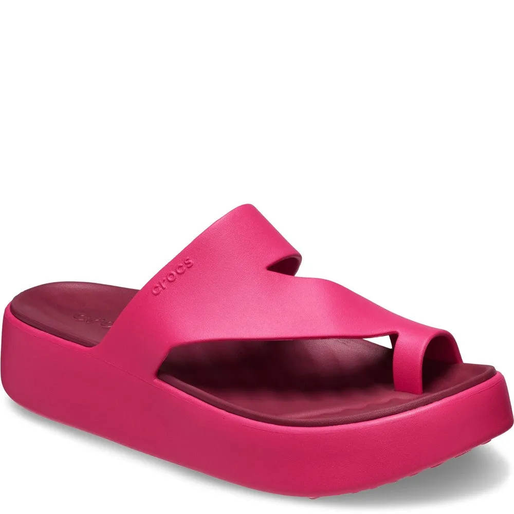 Crocs Getaway Platform Toe Loop Durable Outdoor Shoes