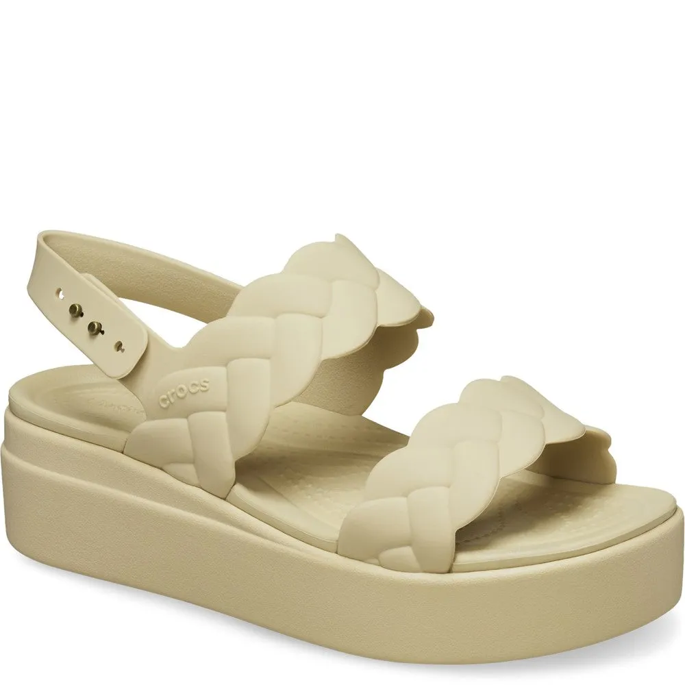 Crocs Brooklyn Woven Low Wedge Stylish Shoes