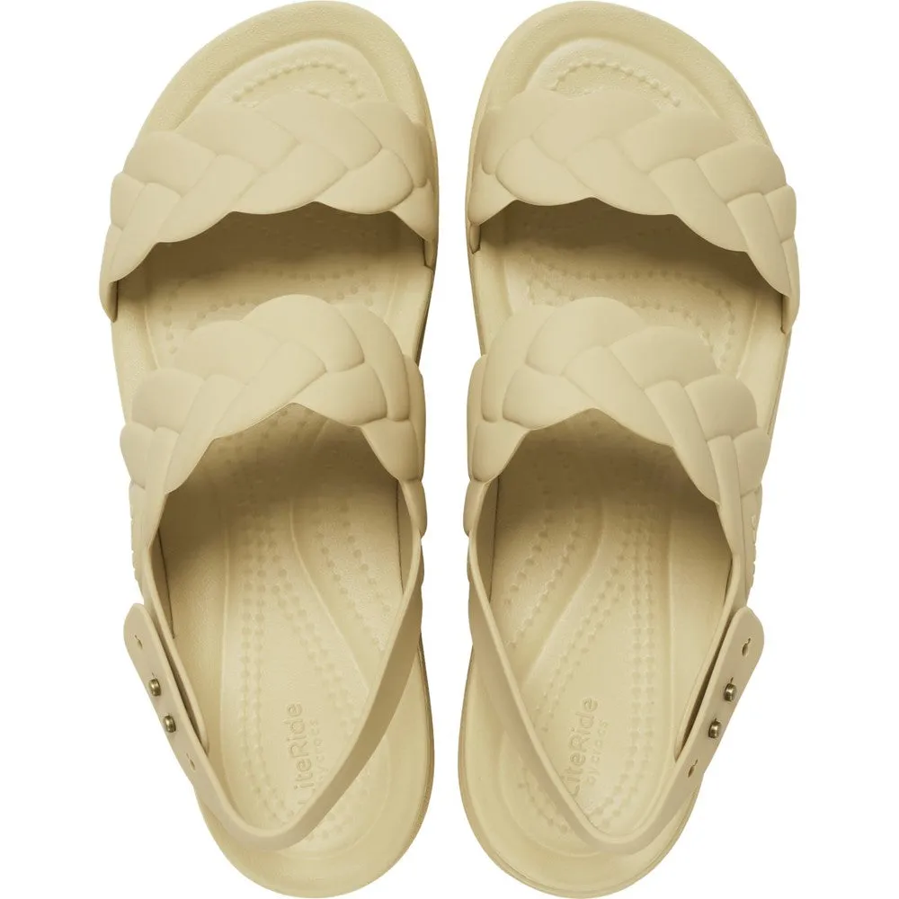 Trendy Springy sole Crocs Brooklyn Woven Low Wedge